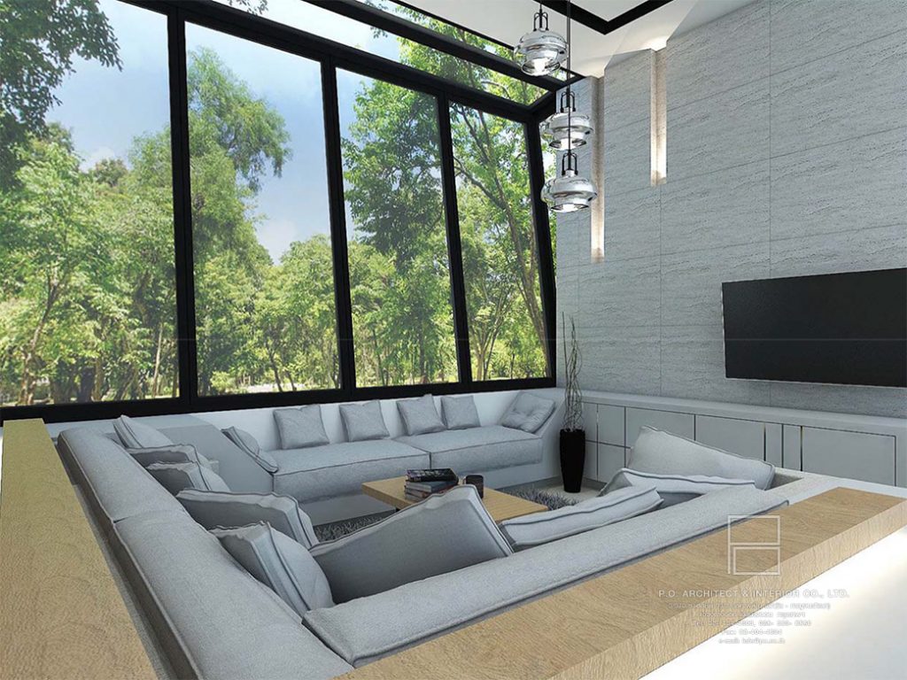 Sunken area Living room ห้องนั่งเล่น