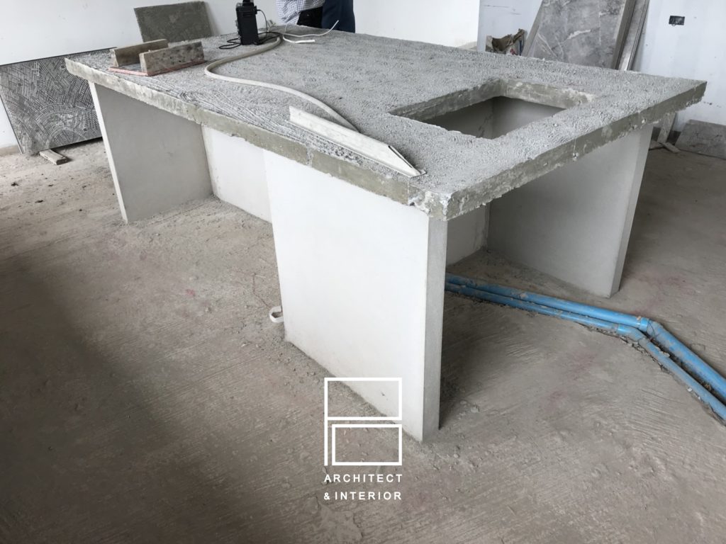 หล่อปูนเคาน์เตอร์ 1