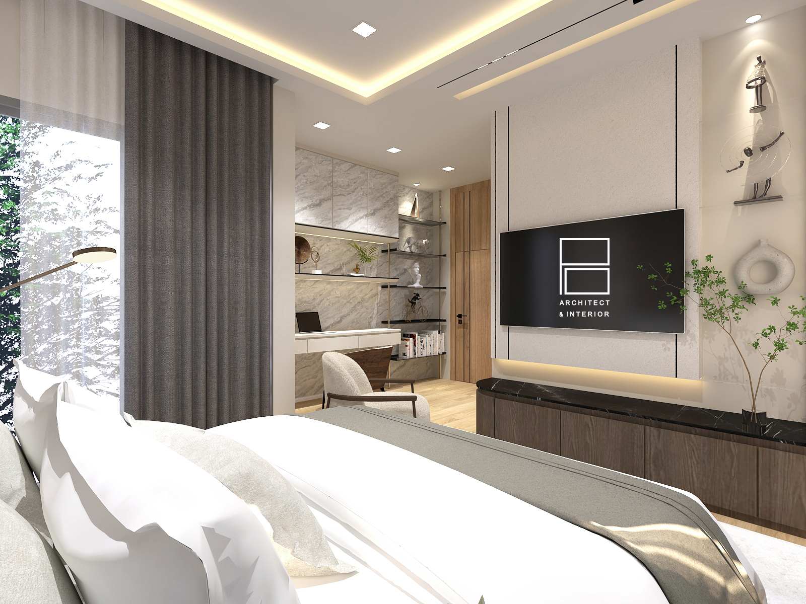 13 Master bedroom - modern